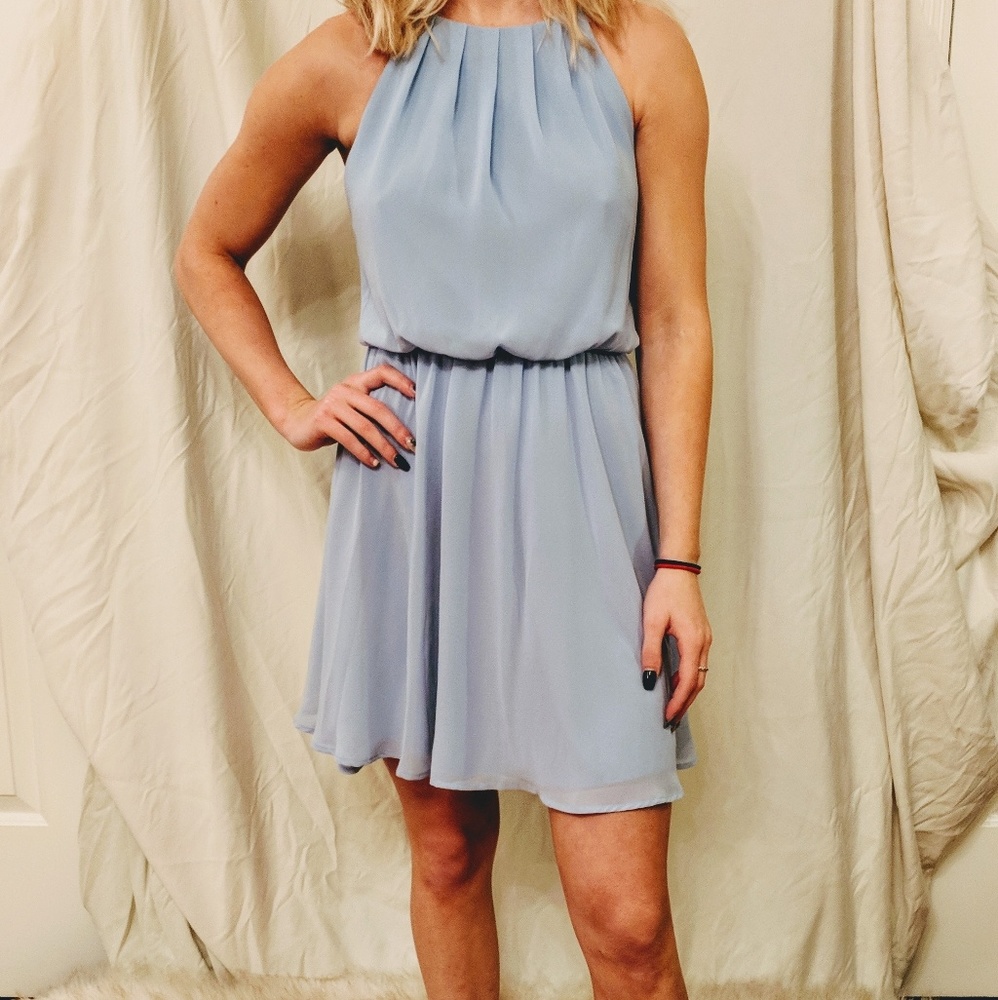 Lush Baby blue flowy dress